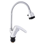 союзкран смеситель для кухни, гибкий излив, керам. картридж 40мм, хром, цинк, sk01-f106