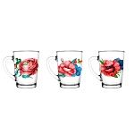 осз анемоны кружка 300мл, стекло, 3 дизайна интернет-магазин «Барс»