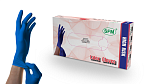 перчатки латексные 50шт/уп sfm high risk, неоп. текстур. синие чз 