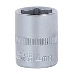 ермак головка торцевая, 6 граней, 14 мм, 1/4", хром-ванадий