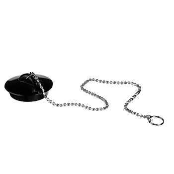 пробка для ванны с цепочкой 29см тм vetta, резина, d4,5см от магазина Барс