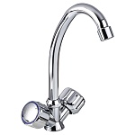 союзкран смеситель для кухни, поворотный излив 20см, керам. кран-буксы 1/2, хром, цинк, sk01-t213