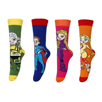 by русские супергерои носки р. 23-25, 65% хлопок, 25% полиэстер, 10% спандекс, разноцветные
