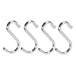 набор крючков s-образных тм vetta, хромированная сталь, 4 шт от магазина Барс