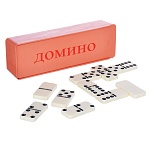 ldgames домино пластик, в пластиковом пенале 17,8х5,8см, 5008в, пластик