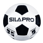 silapro мяч футбольный 2 сл, р.5, 22см, пвх 1,5мм,черно-белый, 260г (+-10%)
