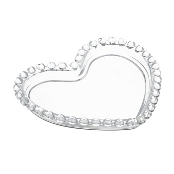 подставка для мелочей "сердце" 17,5x2x12 см, стекло