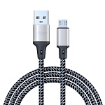 forza кабель для зарядки футбол micro usb, 1м, 2а, 2 цвета, пакет от магазина Барс