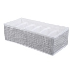 органайзер-разделитель для хранения тм vetta лайн, 6 отделов, 32x15x10см, полипропилен, цвет серый