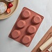 VETTA Форма силиконовая 6 ячеек, для булочек, 24,5х16,5x3см