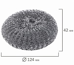 губка металлическая laima 60г, d12см