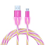 forza кабель для зарядки конфетти micro usb, 1м, 1.5а, цветная подсветка, 3 цвета, пакет от магазина Барс