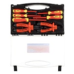 ермак набор диэлектрического инструмента: диэлектрический, высоковольтный до ~1000в, 7предм.