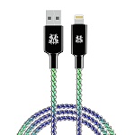 by sm кабель для зарядки magic light ip, 1м, 2.4а, быстрая зарядка, подсветка от магазина Барс