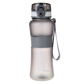 silapro max бутылка спортивная с замком, ultimate grey, 600мл, рс, силикон