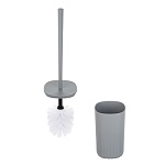 ёрш для унитаза тм vetta сидней, пластик, pp, серый, 9,5x39,5см от магазина Барс