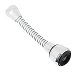 аэратор для смесителя, на шланге, поворотный, нерж сталь, пвх, пластик, хром