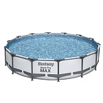 bestway круглый бассейн, пвх, 427х84см, 10220л, с фильтр-насосом, 56595