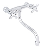 союзкран смеситель для кухни настенный, круглый излив 17см, кер.кран-буксы 1/2, хром, цинк sk10-s204