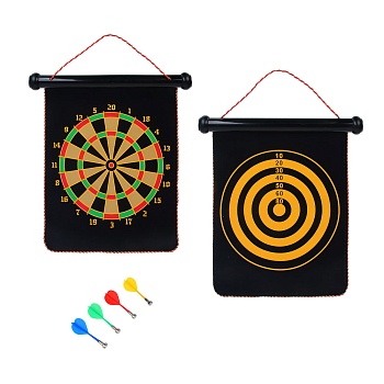 дартс магнитный, 4 дротика, 35х28см, пластик, текстиль, магнит