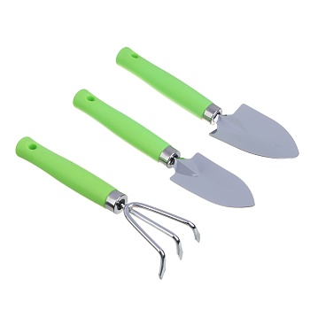 набор для ухода за комнатными растениями (совки 17.5см, грабли 15.4см) тм inbloom, пластик, металл от магазина Барс