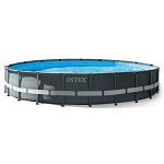 intex бассейн каркасный ultra xtr frame, 549х132см, песч.фильтр-насос, лестн.,тент, подстил, 26330np