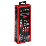 forza кабель для зарядки мобильного телефона 3 в 1, micro-usb, type-c, ip, 150см, 2.4а, пластик