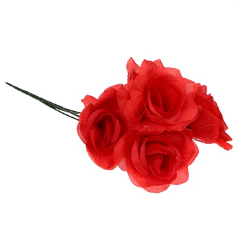 ladecor букет искусственных цветов розы, 34 см, ткань, пластик, железная проволока