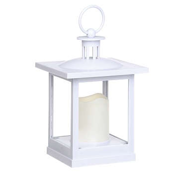 светильник led, 13х13х19 см, пластик, 1хcr2023, цвет белый