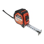 ермак рулетка "скилл", 5м х 25мм, 2х-сторонний зацеп + магнит, корпус abs+tpr