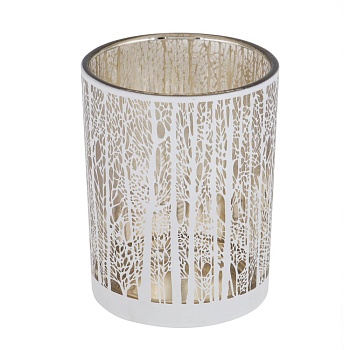 by collection white line подсвечник, 10х12,5см, стекло интернет-магазин «Барс»