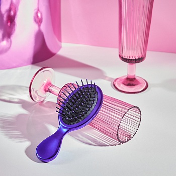 юниlook расческа массажная глянец, пластик, 13,8х5,6см, фиолетовый