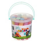 мелки для рисования на асфальте «русские супергерои», by, цветные в ведерке, 16 шт, мел, 9х9см интернет-магазин «Барс»