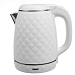 LEBEN Чайник электрический, 1,8 л, 1500 Вт, нержавеющая сталь, пластик, белый