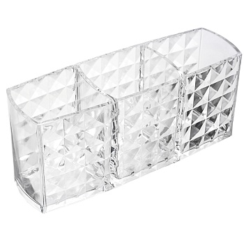 vetta органайзер для кистей и косметики crystal, полистирол, 19x6,3x8 см, 3 отдела от магазина Барс