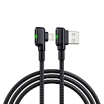 by кабель для зарядки l-shape micro usb, 1м, 3a, быстрая зарядка qc 3.0, черный от магазина Барс