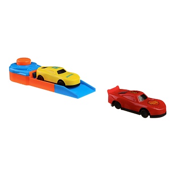 игроленд машина с запускалкой, трюки, 3 предмета, pp, 15х10х3см, 2 дизайна