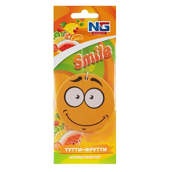 new galaxy ароматизатор бумажный "смайл", 5 гр., тутти фрутти, дизайн gc