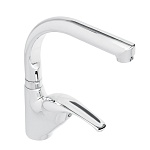 союзкран смеситель для кухни, поворотный излив 25см, керам. картридж 40мм, хром, цинк, sk01-g131