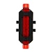 Фонарь велосипедный задний, тм BY SPORT, 4 режима, 5LED, USB 3.7V