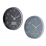 часы настенные с доп. электронным дисплеем, d-30см, пластик, 2 цвета 2xaa, ladecor chrono