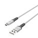 BY Кабель для зарядки Powerful Micro USB, 1м, 3A, QC 3.0, силиконовая оплетка, белый