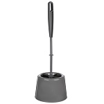 комплект wc "мини", ёрш + подставка, пластик, серый, щетина чёрная от магазина Барс