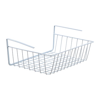 корзина подвесная на полку тм vetta, 35х26х13,5см, металл, цвет белый от магазина Барс