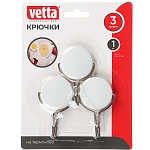 vetta крючки самоклеящиеся на блистере, термоклей, 3 шт, 6,5х3,5см, пластик от магазина Барс