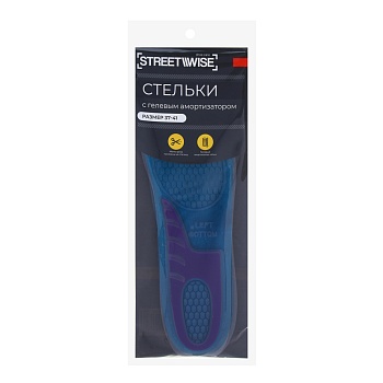 стельки универсальные тм streetwise, с гелевым амортизатором, тпэ, п/э, р. 37-41 от магазина Барс