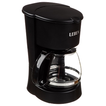 leben кофеварка капельная 650вт, стеклянная колба 650 мл интернет-магазин «Барс»