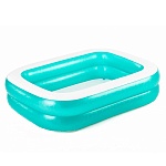 bestway бирюзовый прямоугольный семейный бассейн, пвх, 200х146х48см,3+, 54005