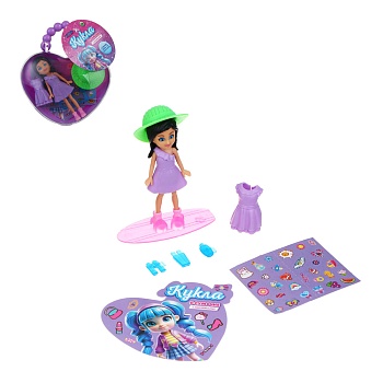 игроленд кукла 9 см в сумочке с акс., pp, pvc, abs, 13х11 см, 4 дизайна