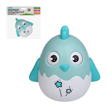 развивающая игрушка неваляшка игроленд "цыпленок", abs, 12х11,2х8,4см, 3 дизайна